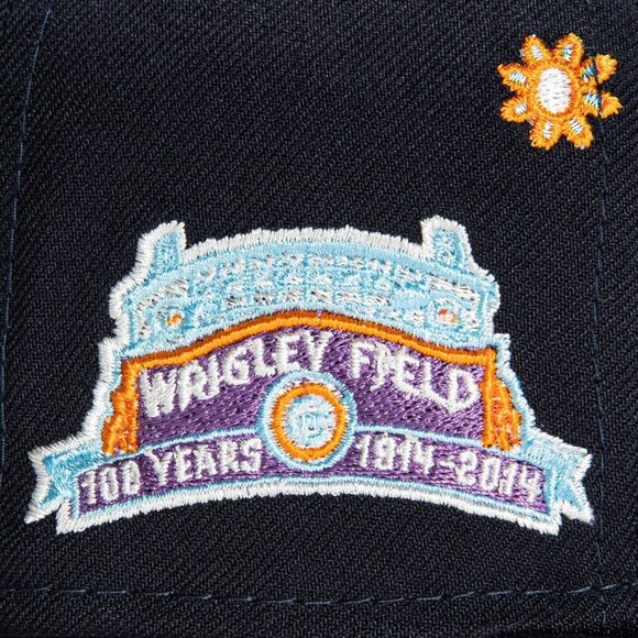 New Era Chicago Cubs 59FIFTY Fitted Hat Navy Super Bloom 100 Year Patch - Picture 5 of 9